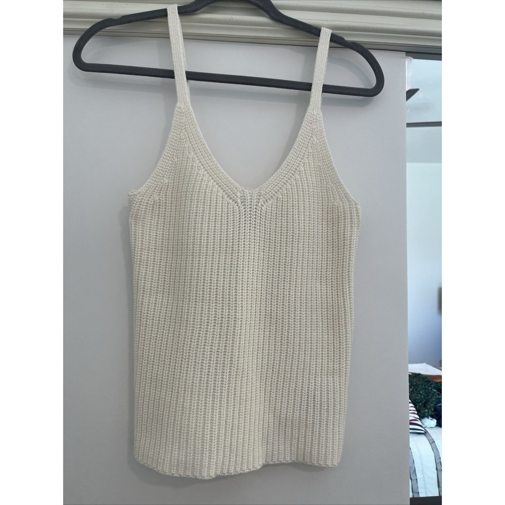 Martha Stewart Women Crochet Tank Tops White Size  XS